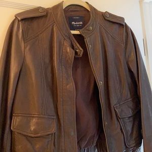 Brown chocolate leather jacket in great condition
